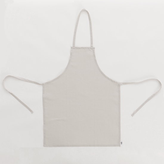 DELANTAL SIN BOLSILLO 100% LINO LIGHT GREY image 0