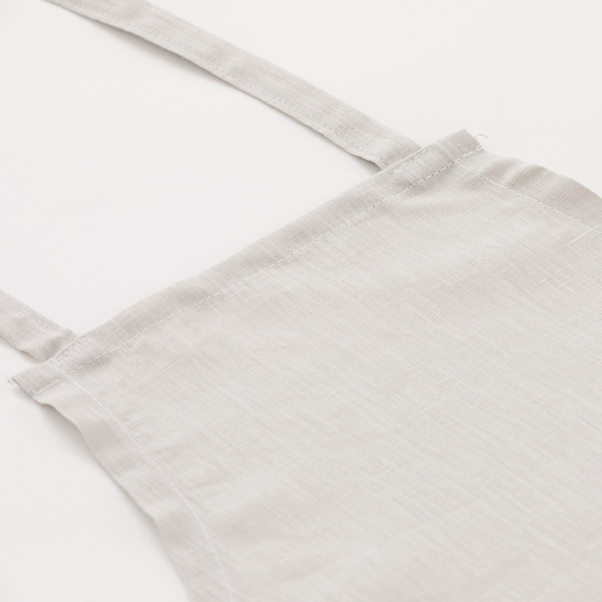 DELANTAL SIN BOLSILLO 100% LINO LIGHT GREY image 2