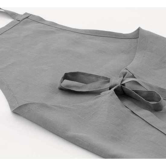 DELANTAL SIN BOLSILLO 100% LINO ANTRACITHE image 1