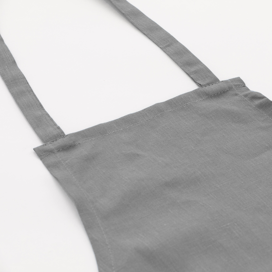 DELANTAL SIN BOLSILLO 100% LINO ANTRACITHE image 2