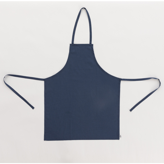 DELANTAL SIN BOLSILLO 100% LINO NIGHT BLUE image 0
