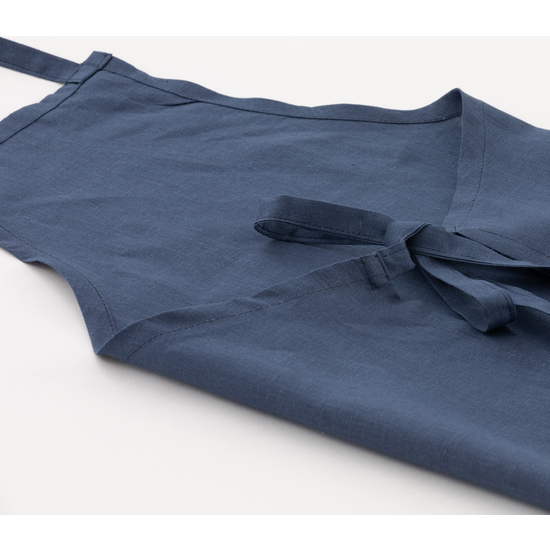DELANTAL SIN BOLSILLO 100% LINO NIGHT BLUE image 1