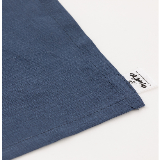 DELANTAL SIN BOLSILLO 100% LINO NIGHT BLUE image 3