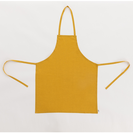 DELANTAL SIN BOLSILLO 100% LINO MUSTARD image 0