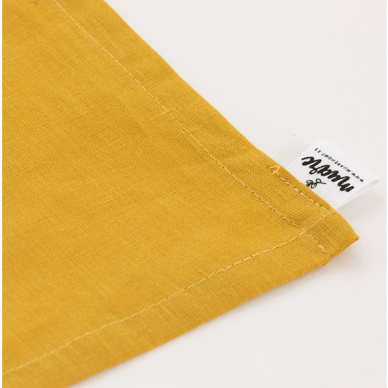 DELANTAL SIN BOLSILLO 100% LINO MUSTARD image 3
