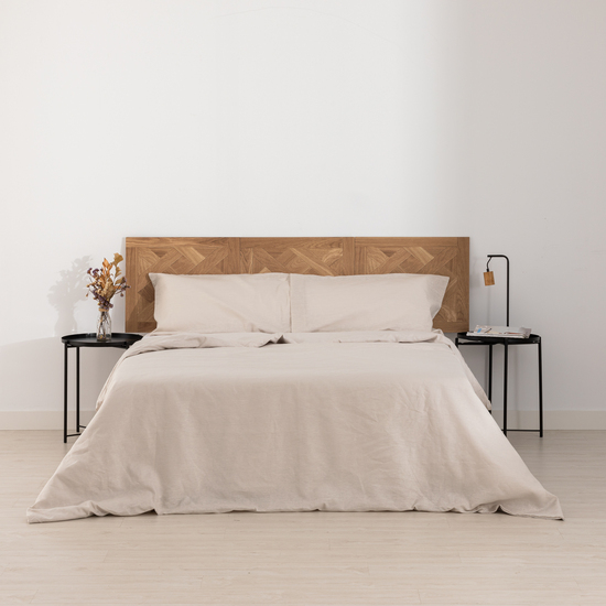 FUNDA NÓRDICA 100% LINO MODELO PUSSYWILLOW GREY PARA CAMA DE 260X240 CM image 0