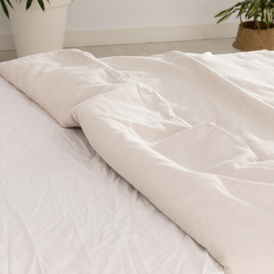 FUNDA NÓRDICA 100% LINO MODELO PUSSYWILLOW GREY PARA CAMA DE 260X240 CM image 4