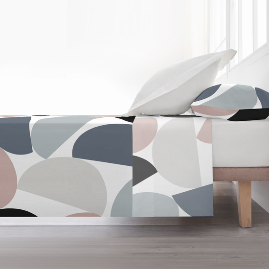 JUEGO DE SÁBANAS 100% ALGODÓN MODELO HAYES GREY PARA CAMA DE 180. image 1