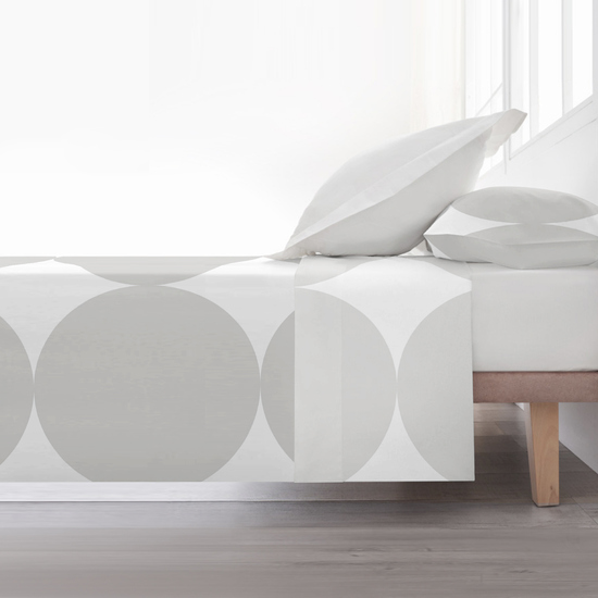 JUEGO DE SÁBANAS 100% ALGODÓN MODELO PORTMORE GREY PARA CAMA DE 180. image 1