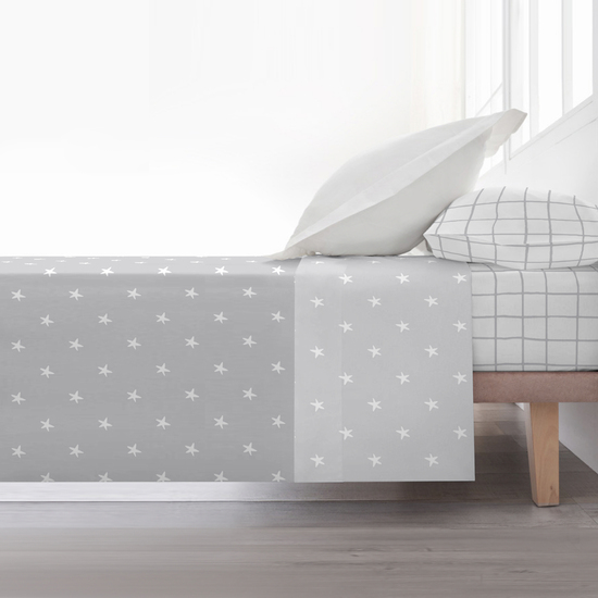 JUEGO DE SÁBANAS 100% ALGODÓN MODELO ATAKAMA GRIS PARA CAMA DE 150/160 image 2