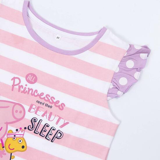 PIJAMA CORTO SINGLE JERSEY TIRANTES PEPPA PIG PINK image 2