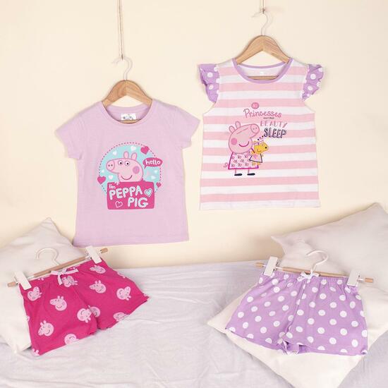 PIJAMA CORTO SINGLE JERSEY TIRANTES PEPPA PIG PINK image 5