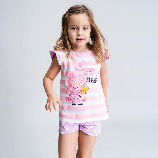 PIJAMA CORTO SINGLE JERSEY TIRANTES PEPPA PIG PINK image 3