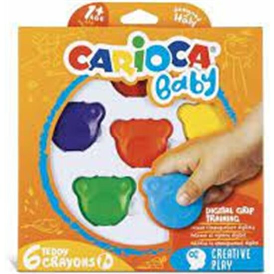 CAJA 6 CERAS TEDDY CRAYONS 1+ image 0