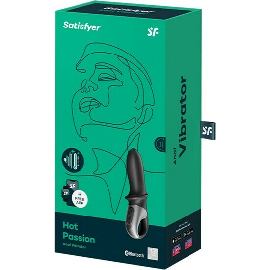 SATISFYER HOT PASSION WARMING ANAL VIBRATOR - BLACK image 1