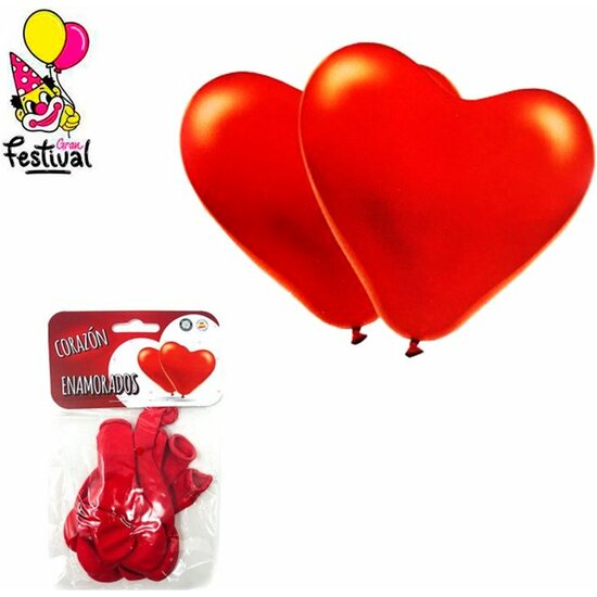 GLOBO CORAZON ROJO X 5 UND. image 0