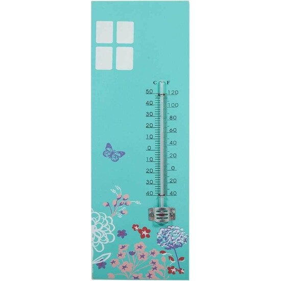 WOOD WALL THERMOMETER image 1
