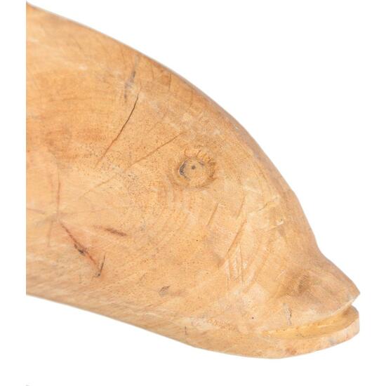 WOODEN DOLPHIN FIGURE WITH SUPPORT image 2