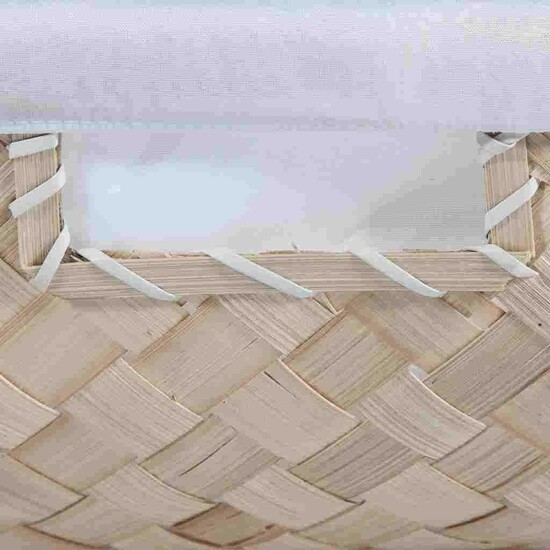 RECTANGULAR TRAY IN NATURAL BAMBOO WITH LINING image 2