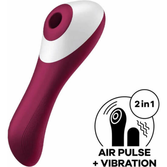 SATISFYER DUAL CRUSH - INSERTABLE DOUBLE AIR PULSE VIBRATOR image 0