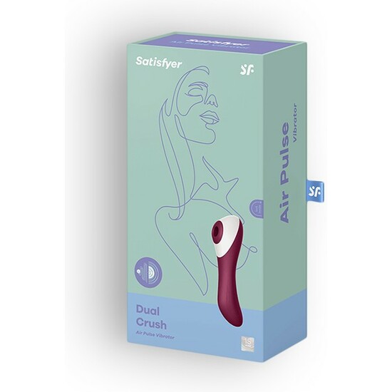 SATISFYER DUAL CRUSH - INSERTABLE DOUBLE AIR PULSE VIBRATOR image 1