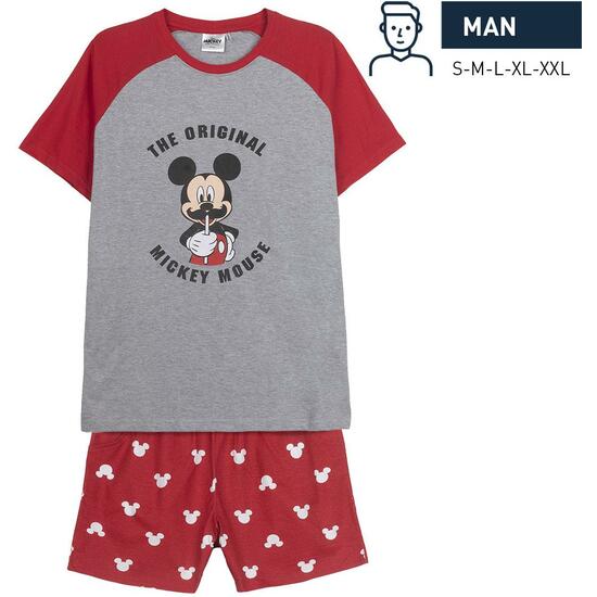 PIJAMA CORTO SINGLE JERSEY PUNTO MICKEY RED image 0