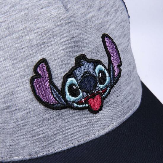 GORRA VISERA CURVA BORDADO STITCH GRAY image 2