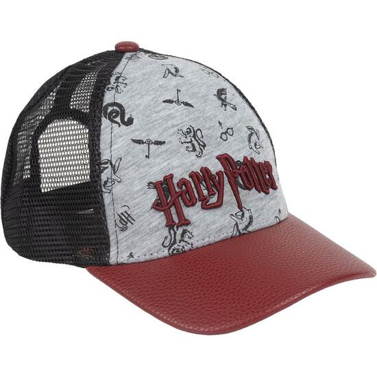 GORRA VISERA CURVA PARCHES HARRY POTTER GRAY image 0