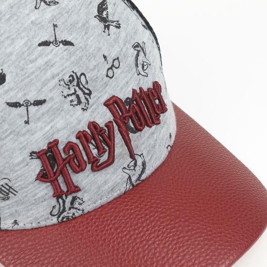 GORRA VISERA CURVA PARCHES HARRY POTTER GRAY image 3