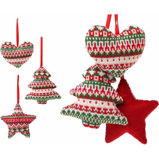 ACCESORIO NAVIDAD 12CM TEXTIL 3 ST. image 0