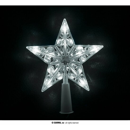 ESTRELLA PUNTA DE ARBOL LED BLANCO image 0