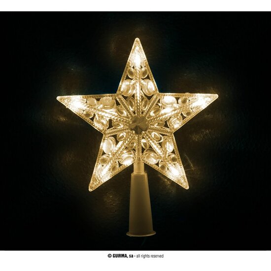 ESTRELLA PUNTA DE ARBOL LED BLANCO CALIDO image 0