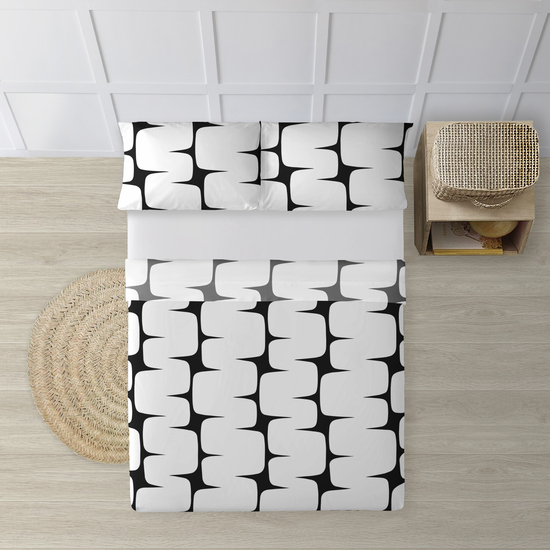 JUEGO DE SÁBANAS 100% ALGODÓN MODELO LAHAN WHITE PARA CAMA DE 90. image 0