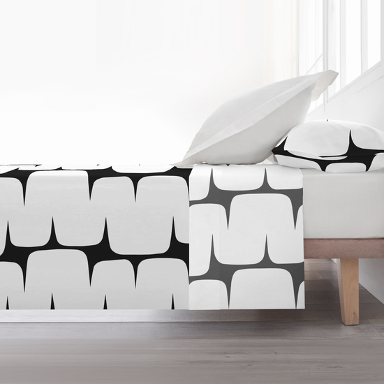 JUEGO DE SÁBANAS 100% ALGODÓN MODELO LAHAN WHITE PARA CAMA DE 90. image 1
