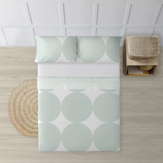 JUEGO DE SÁBANAS 100% ALGODÓN MODELO PORTMORE MINT PARA CAMA DE 90. image 0
