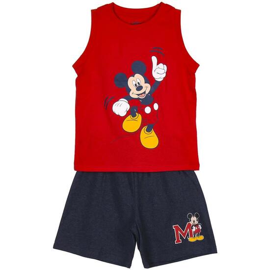 PIJAMA CORTO SINGLE JERSEY TIRANTES MICKEY RED image 0