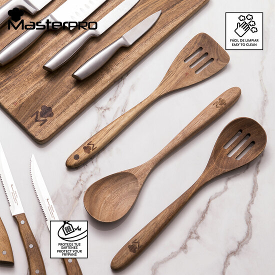 PACK DE 2 SET DE CUCHILLOS DE COCINA + SET DE UTENSILIOS DE COCINA image 4