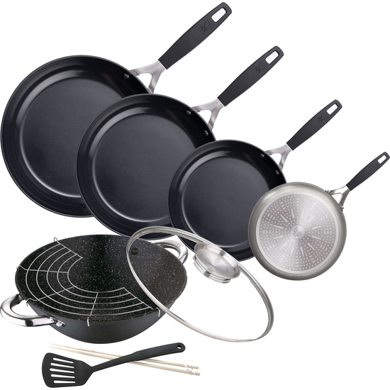 PACK DE 4 SARTENES DE 12/16/24/28 CM + SET DE WOK CON ACCESORIOS image 0