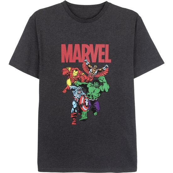 CAMISETA CORTA SINGLE JERSEY PUNTO MARVEL DARK GRAY image 0