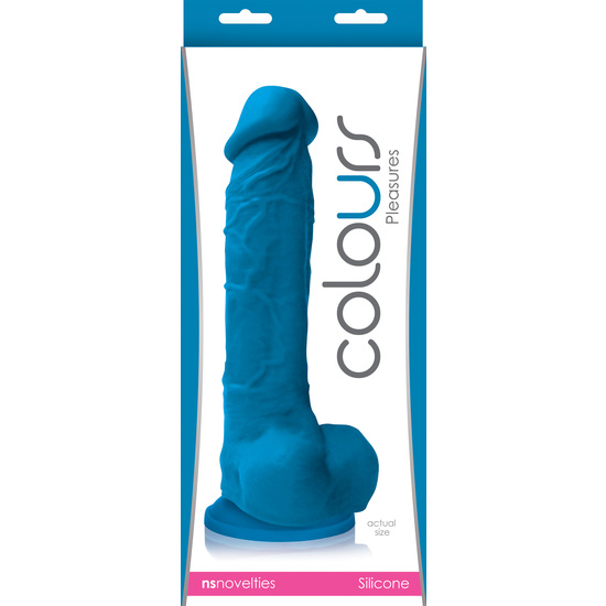 COLOURS PLEASURE DILDO 8 INCH BLUE image 1