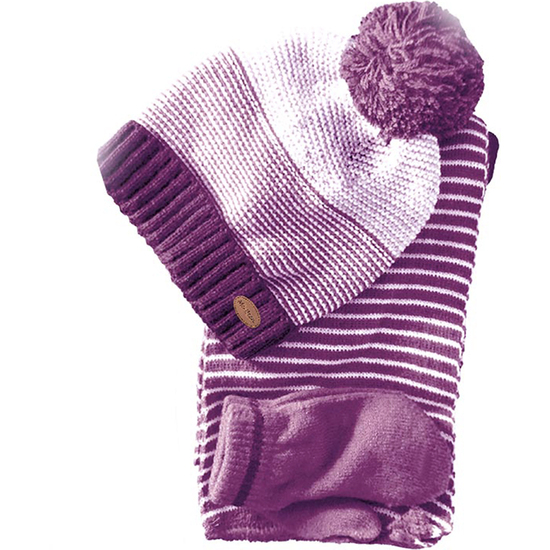 CONJUNTO DE GUANTES, GORRO Y BUFANDA PARA BEBÉS DE 9 A 18 MESES COLOR ROSA PARA INVIERNO image 0