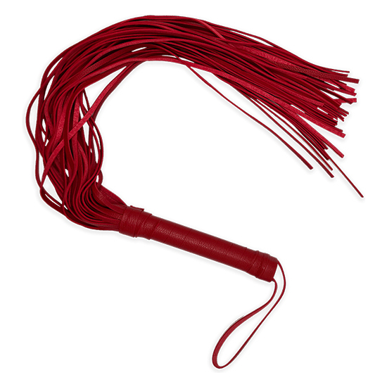 FANTASY FLOGGER LONG LEATHER RED image 0