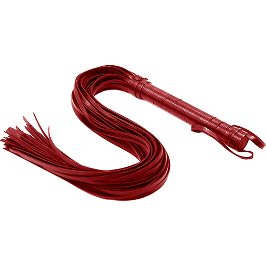 FANTASY FLOGGER LONG LEATHER RED image 3