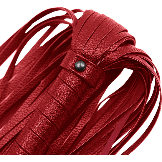 FANTASY FLOGGER LONG LEATHER RED image 4