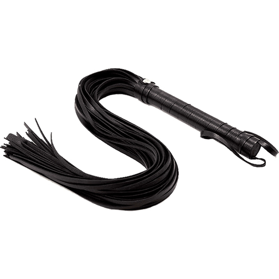 FANTASY FLOGGER LONG LEATHER BLACK image 0