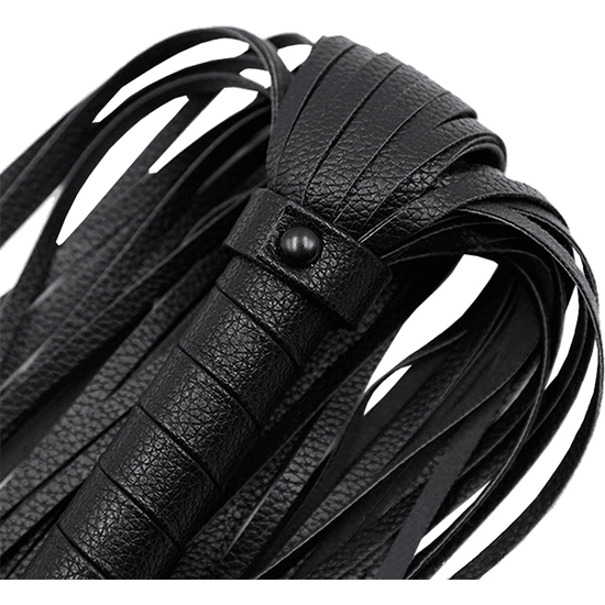 FANTASY FLOGGER LONG LEATHER BLACK image 3