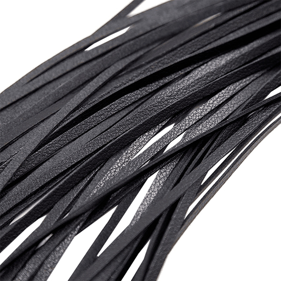 FANTASY FLOGGER LONG LEATHER BLACK image 4