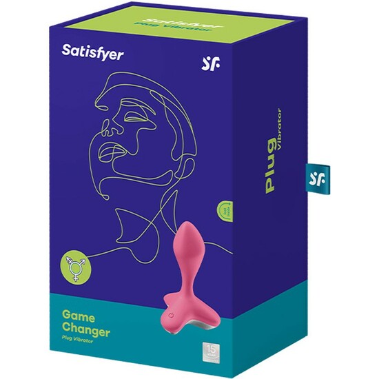 SATISFYER GAME CHANGER VIBRATING ANAL PLUG - PINK image 1