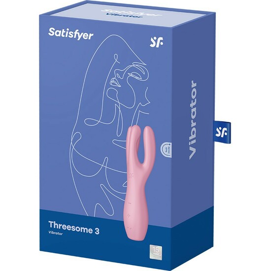 SATISFYER THREESOME 3 LAY-ON VIBRATOR - PINK image 1