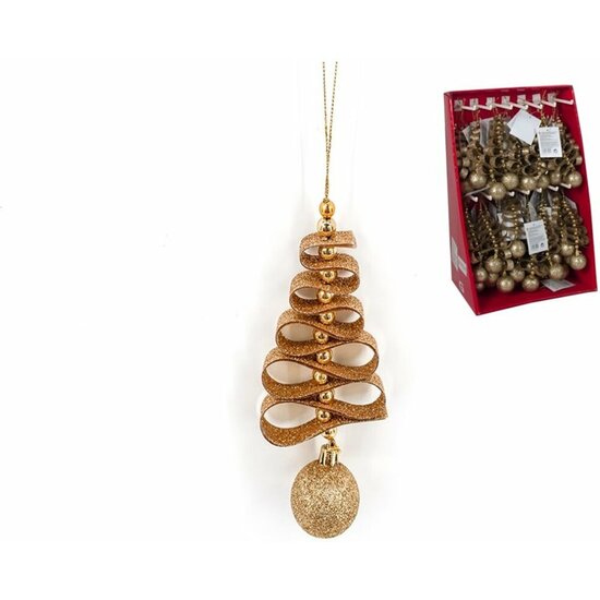 COLGANTE ÁRBOL DE NAVIDAD PURPURINA ORO image 0